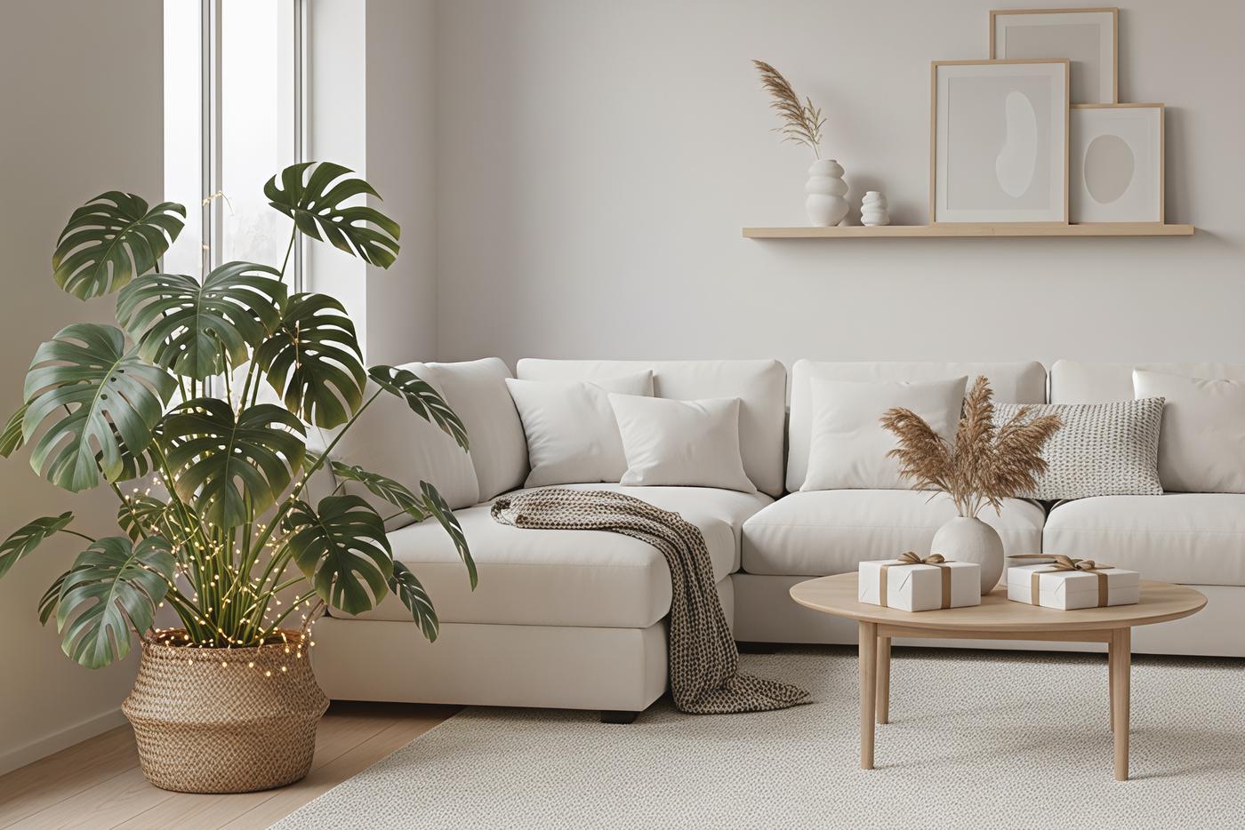 Как создать атмосферный зимний интерьер с помощью комнатных растений