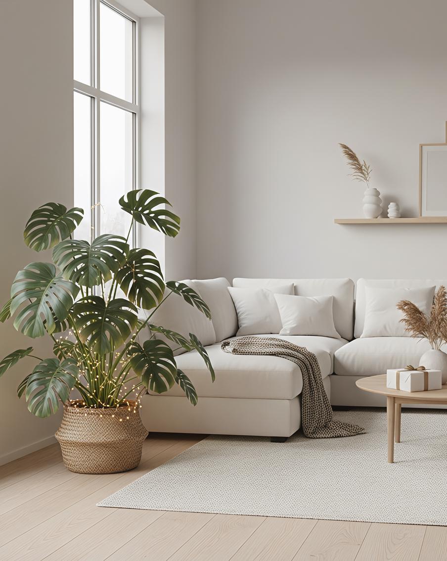 Как создать атмосферный зимний интерьер с помощью комнатных растений