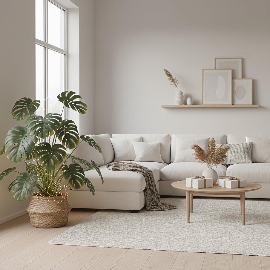 Новогодний декор без ёлки: идеи с комнатными растениями для стильного интерьера