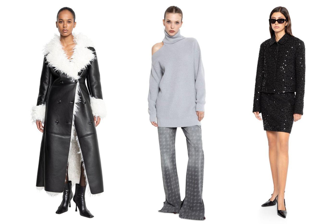 Распродажа охватывает весь спектр одежды, включая аксессуары.