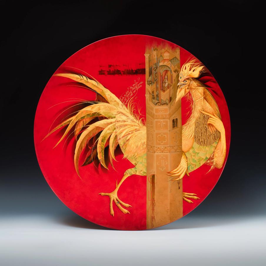 Денис Молодкин. Панно декоративное "Страж Царства". Мстёра, 2020 г. Из собрания ВМДПНИ.