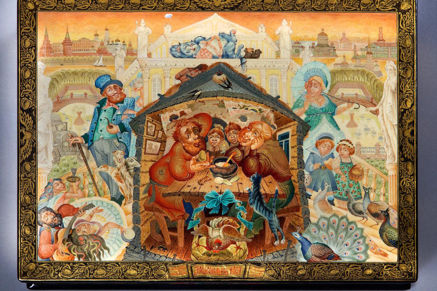 Андрей Грачёв. Шкатулка "Национальная идея". Мстёра. 2003 г. Из собрания ВМДПНИ