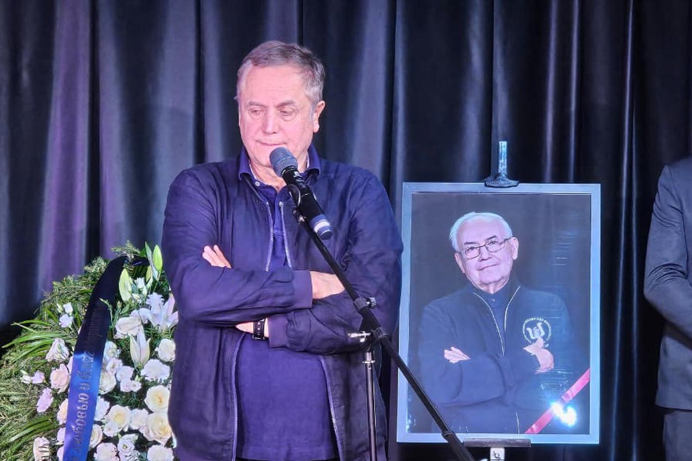 Андрей Соколов на церемонии прощания