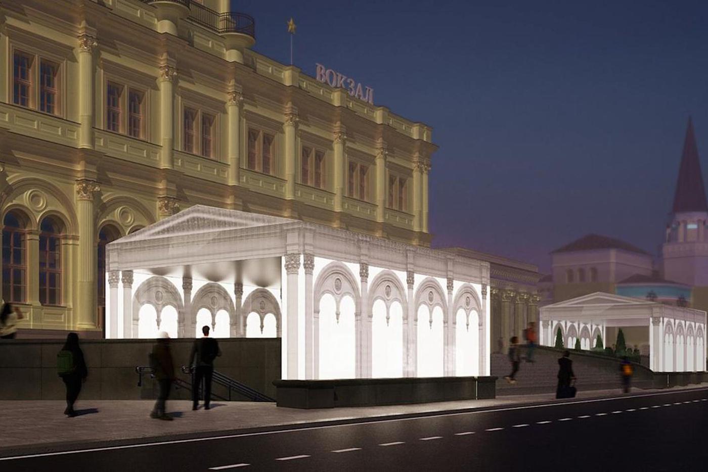 На станции метро "Комсомольская" появятся уникальные стеклянные навесы