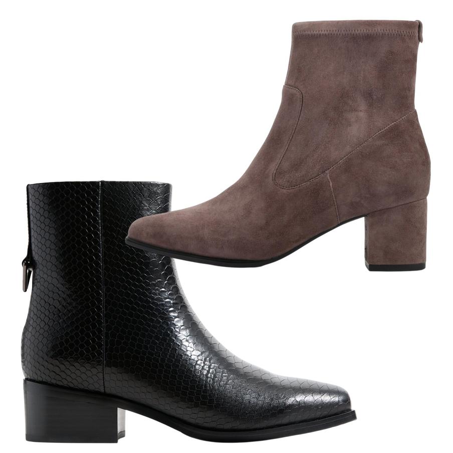 Ботильоны зимние Tednance (9860 ₽) / ботильоны замшевые Peter Kaiser (20 621 ₽)