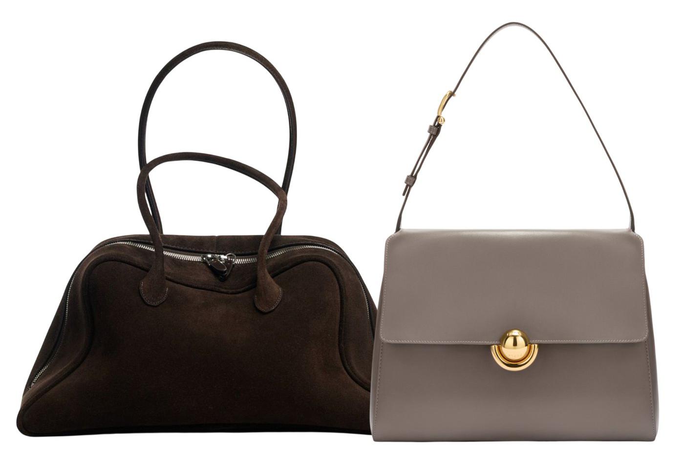 Сумка в замше CNS Coined In Stone (32 000 ₽) / сумка из кожи FURLA Domus (53 125 ₽)