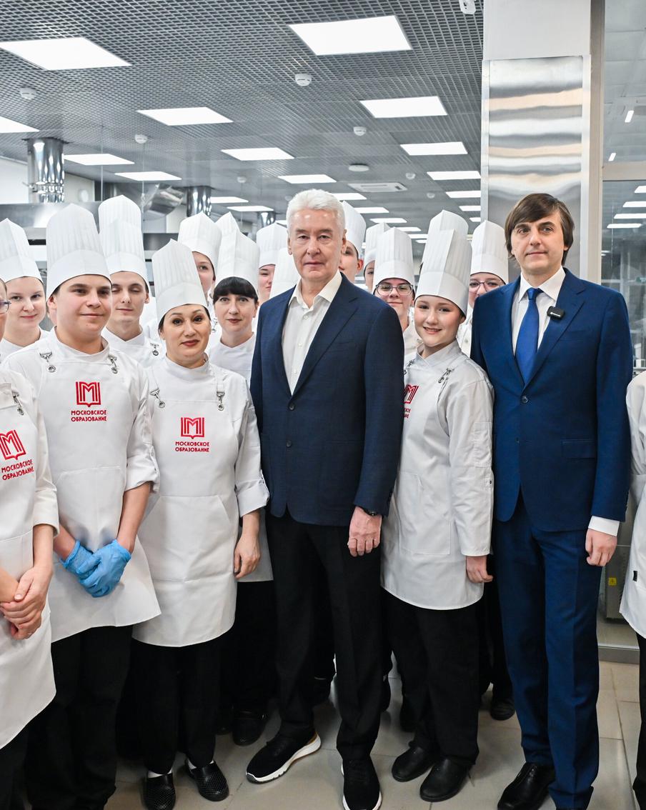 Сергей Собянин рассказал о том, что 95% выпускников столичных колледжей работают по профессии