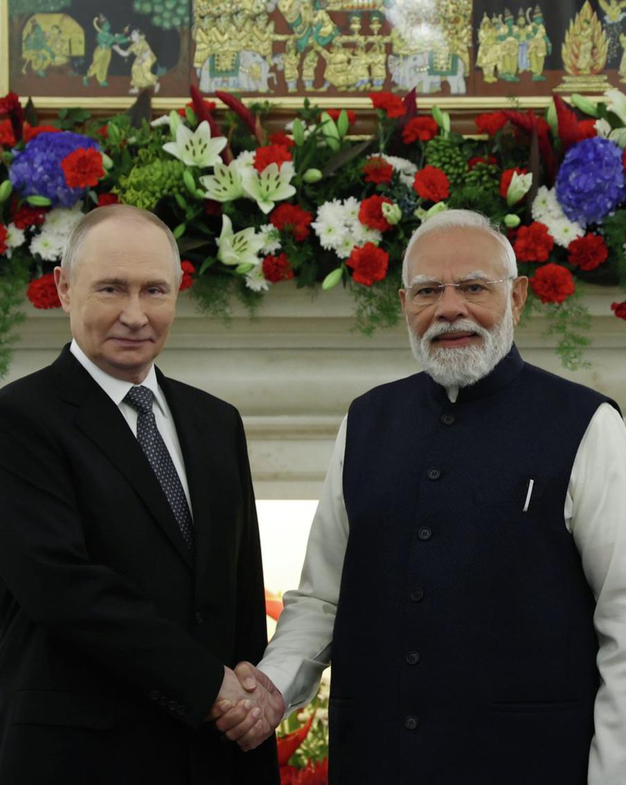 Владимир Путин и Нарендра Моди подвели итоги переговоров в Нью-Дели