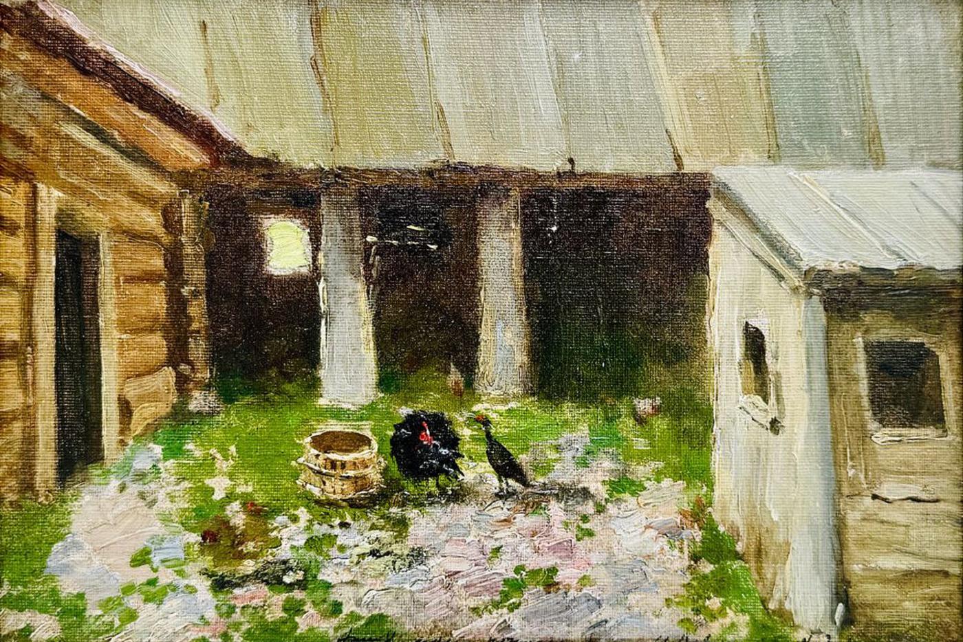 "Ветхий дворик. Плёс" Исаака Левитана.