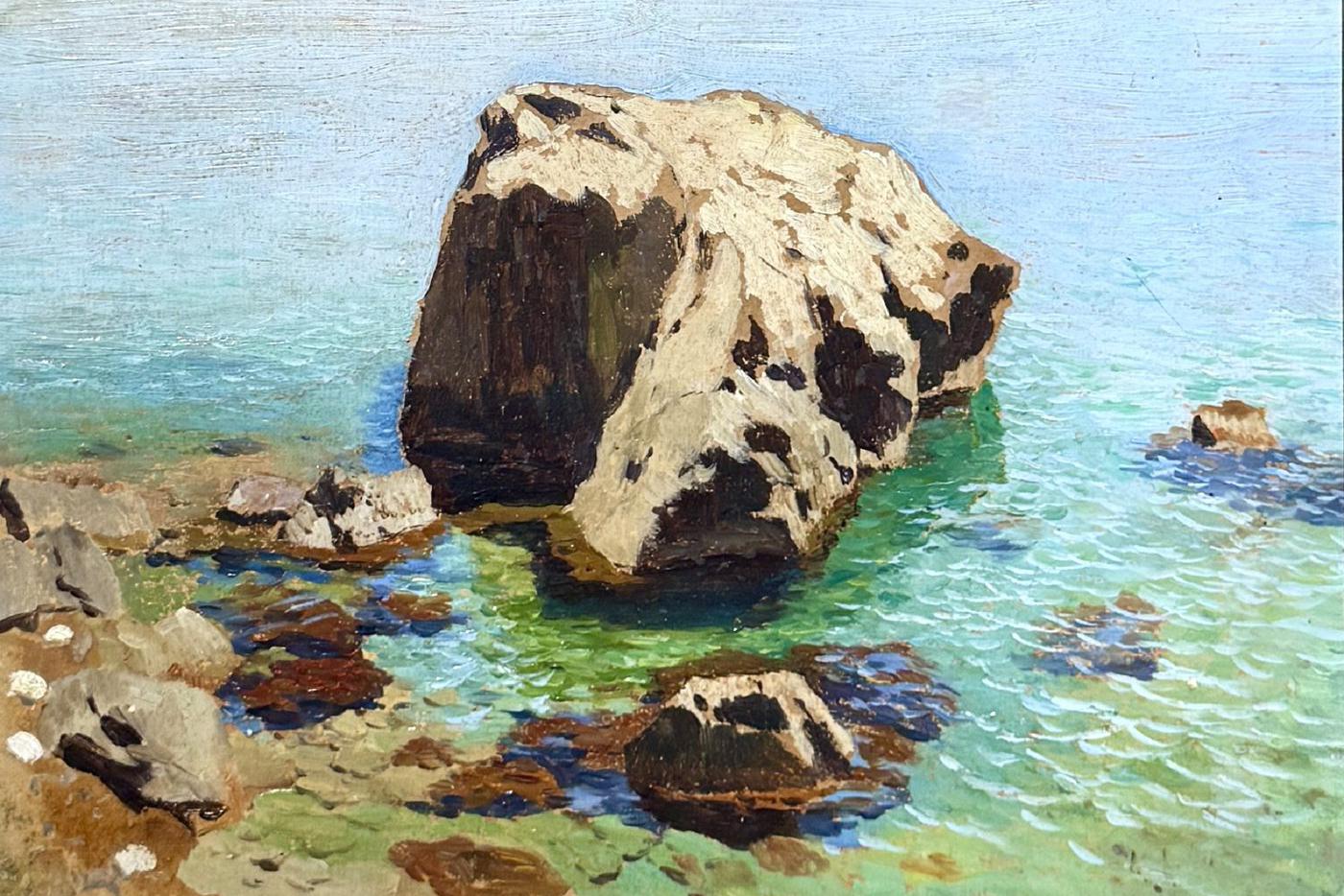 "Берег моря. Камень" Исаака Левитана.