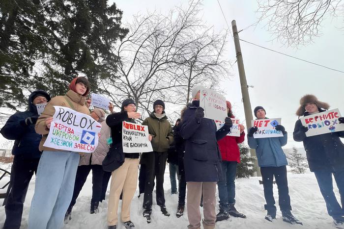 В Томске состоялся пикет против блокировки платформы Roblox, в котором приняли участие 50 человек