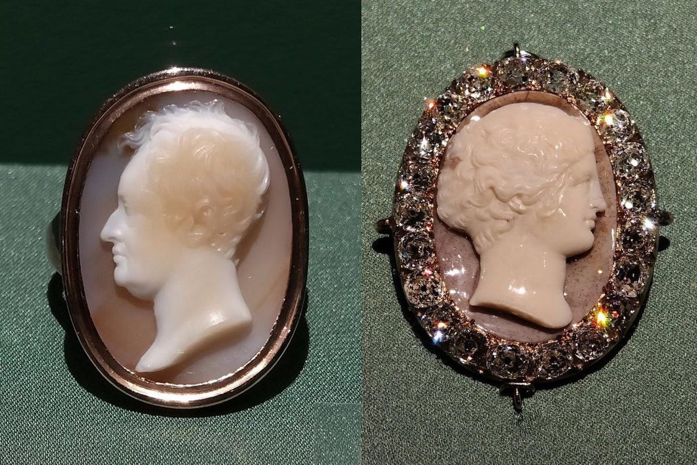 Камеи были способом увековечить память и выказать уважение владельцу – как эта камея с портретом Гёте (слева).