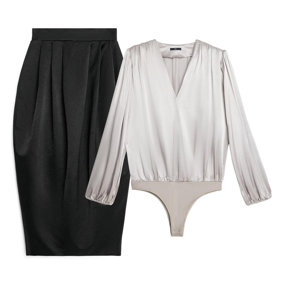 Боди из сатина и юбка-тюльпан Idol (23 980 ₽)