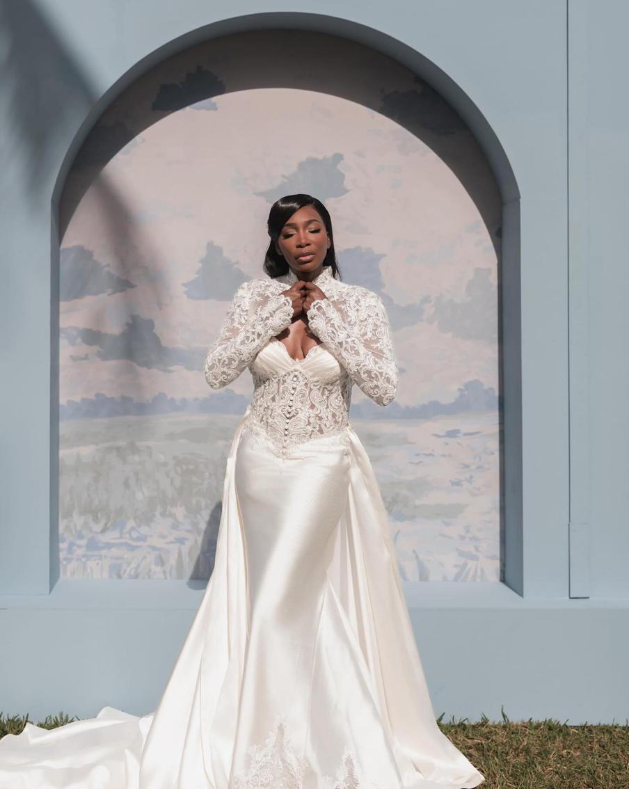 Свадебный образ Винус Уильямс.