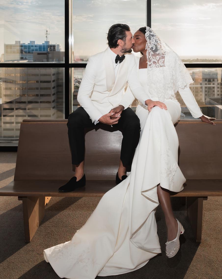 Свадебные образы Винус Уильямс и Андреа Прети.