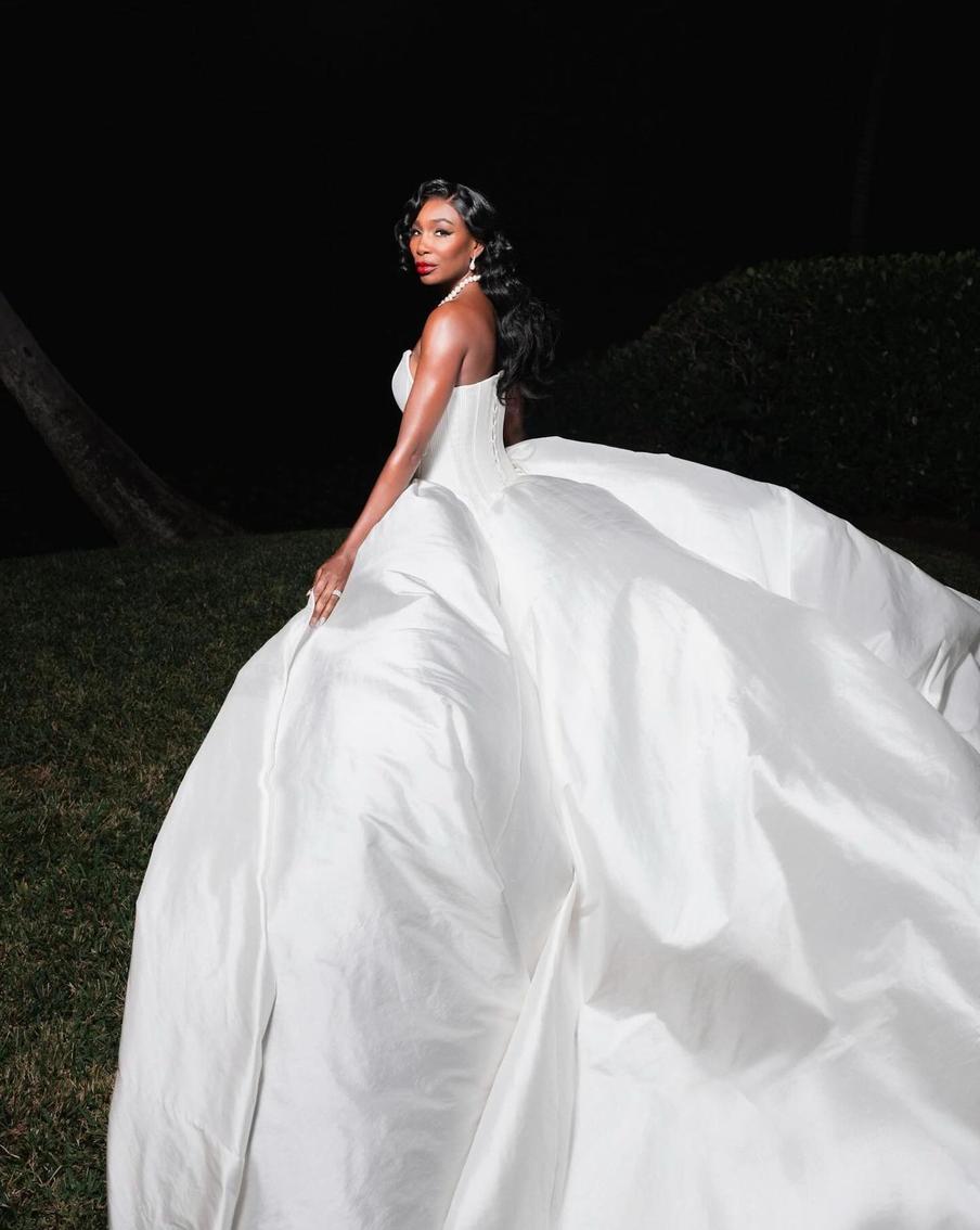 Свадебный образ Винус Уильямс.