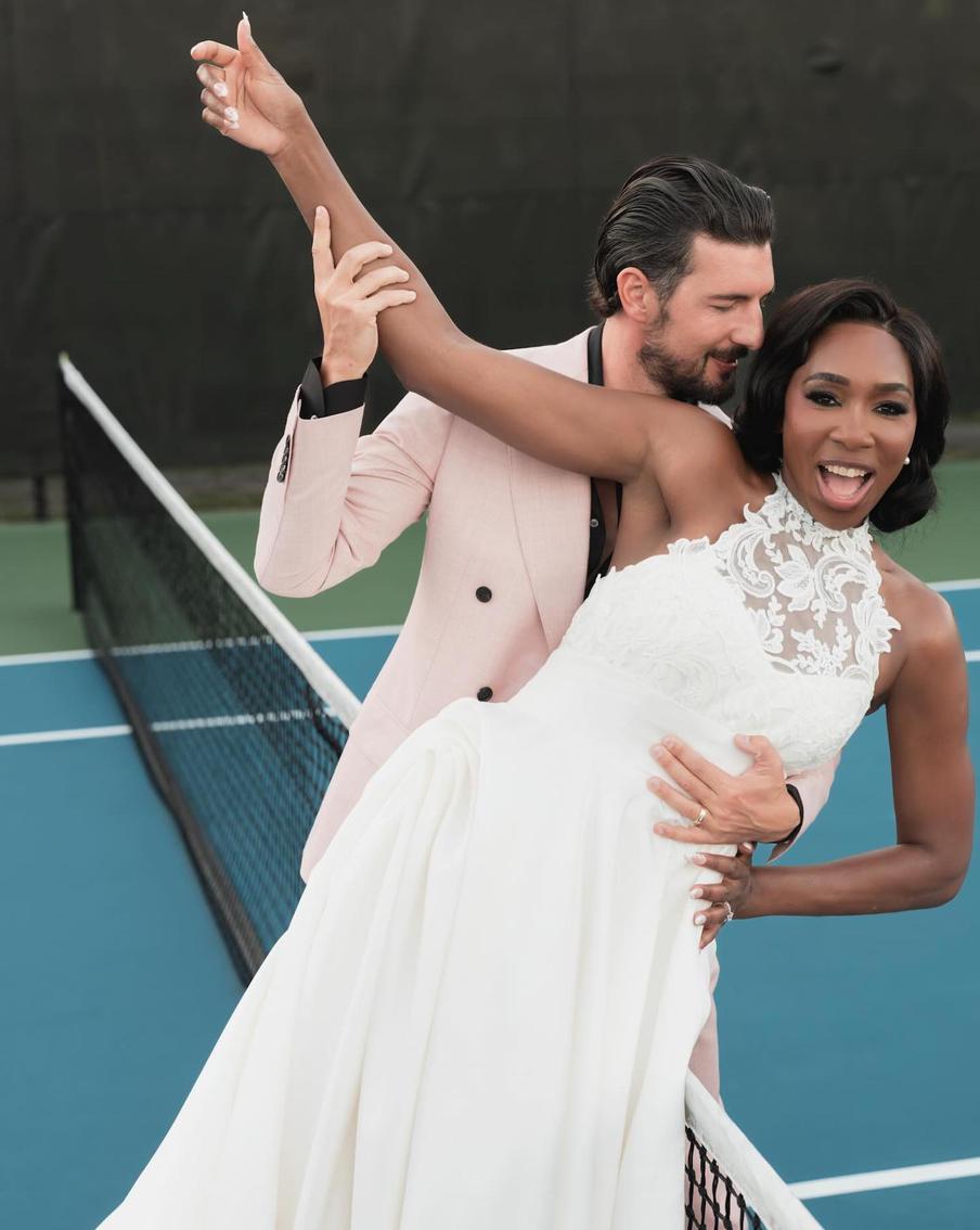 Свадебные образы Винус Уильямс и Андреа Прети.