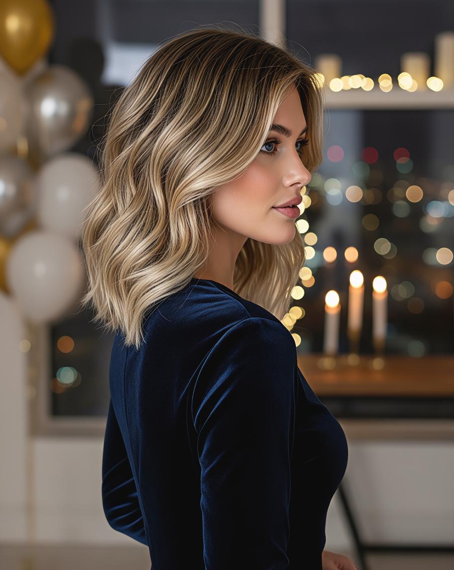 В центре внимания – естественная текстура волос и тёплые оттенки блонда.