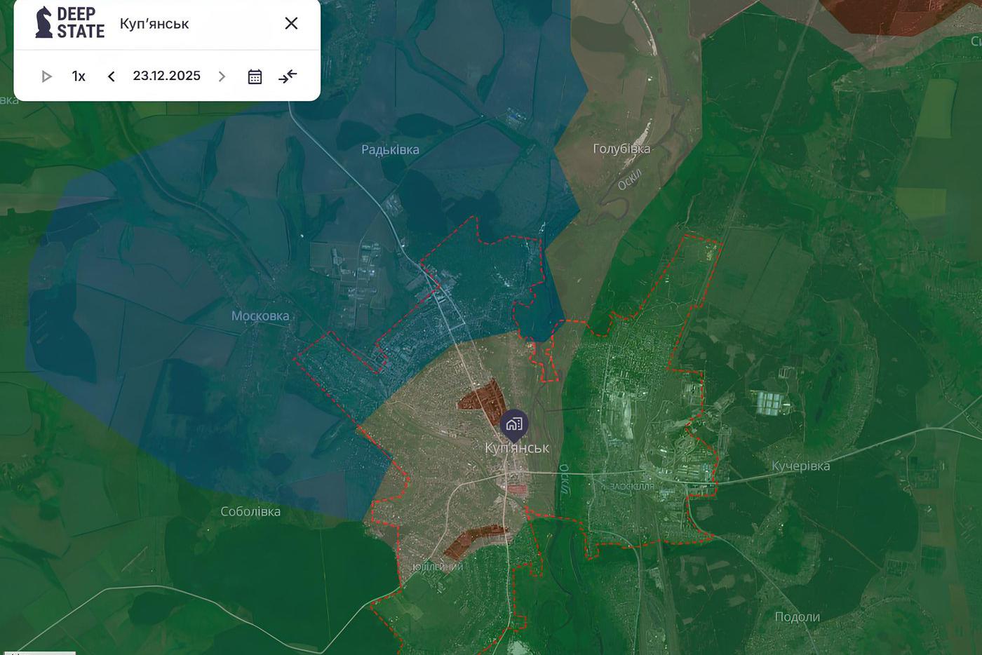 Обстановка в Купянске по мнению аналитического проекта DeepState.