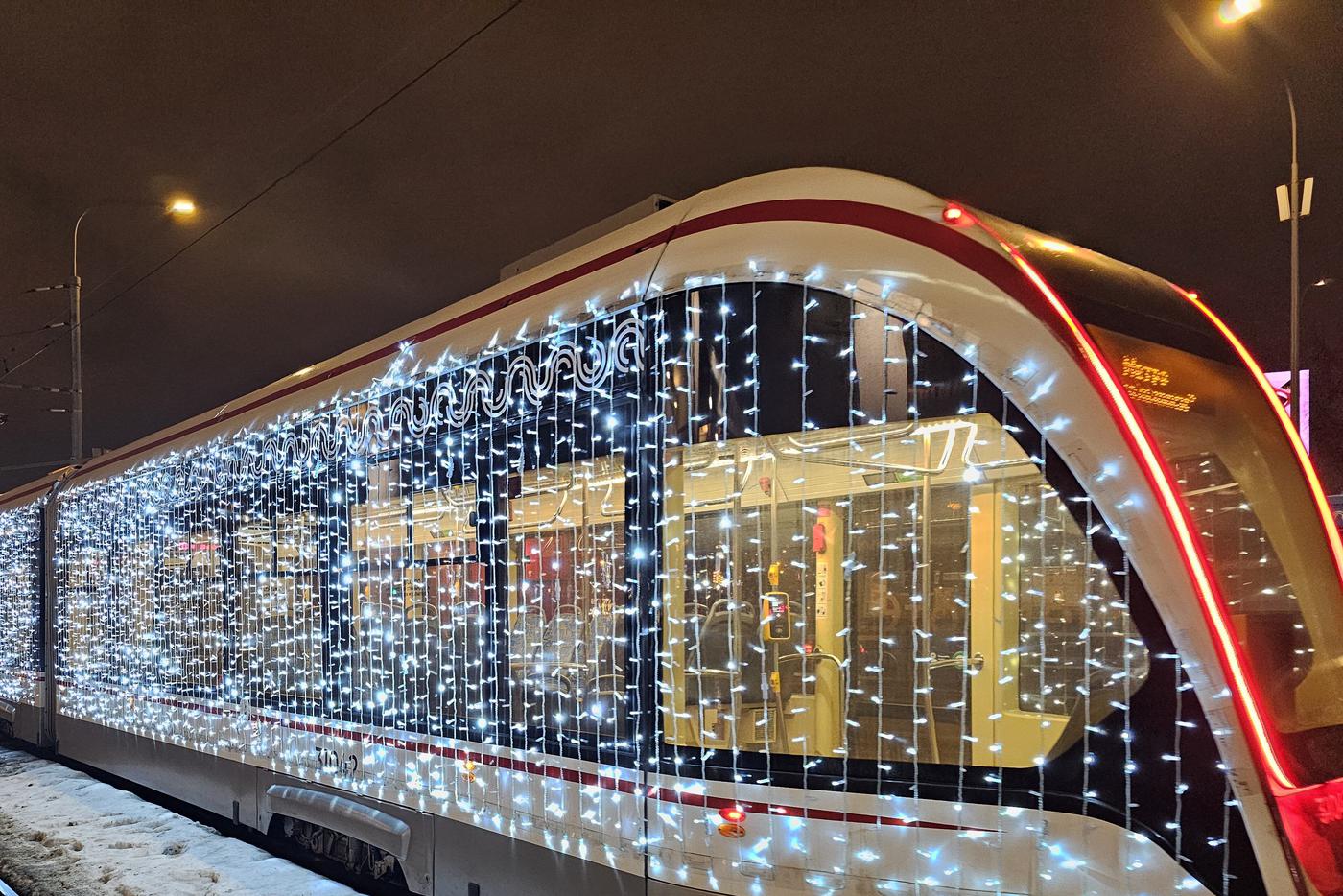 Первый Московский трамвайный диаметр Т1 будет работать всю новогоднюю ночь