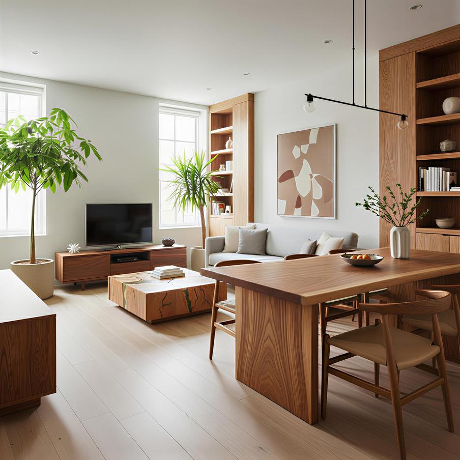 Использование натурального дерева с текстурой – показатель статуса.