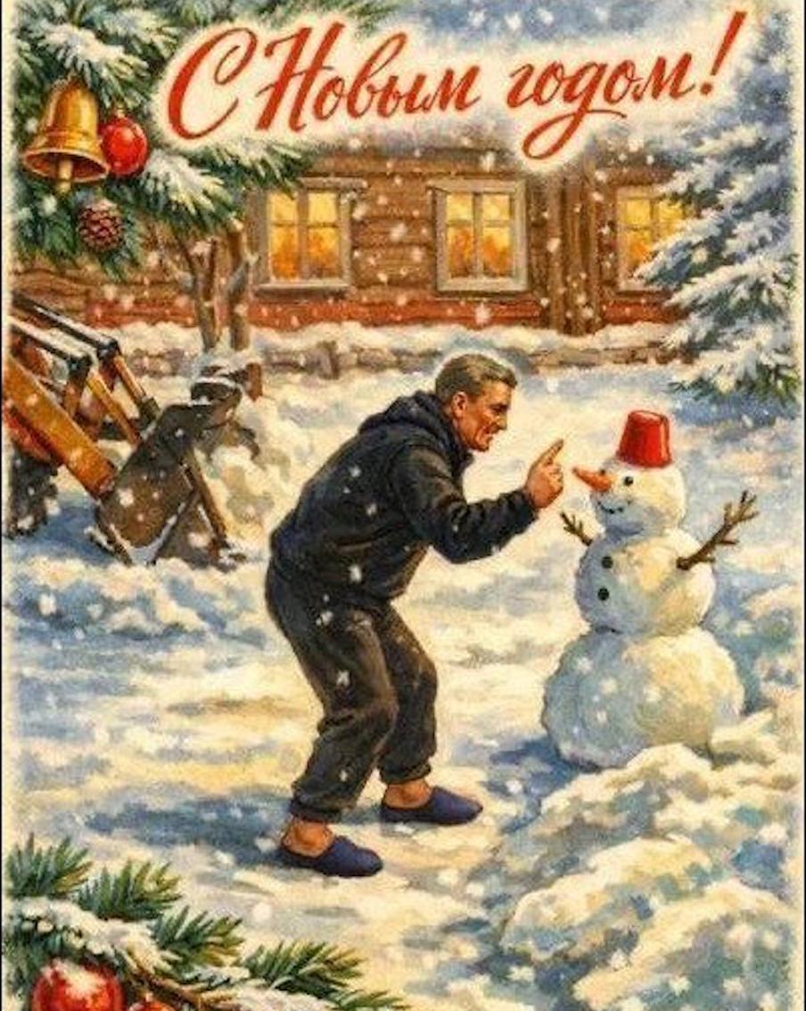 Некоторые пользователи соцсетей даже сделали открытки с изображением доброго коммунальщика.