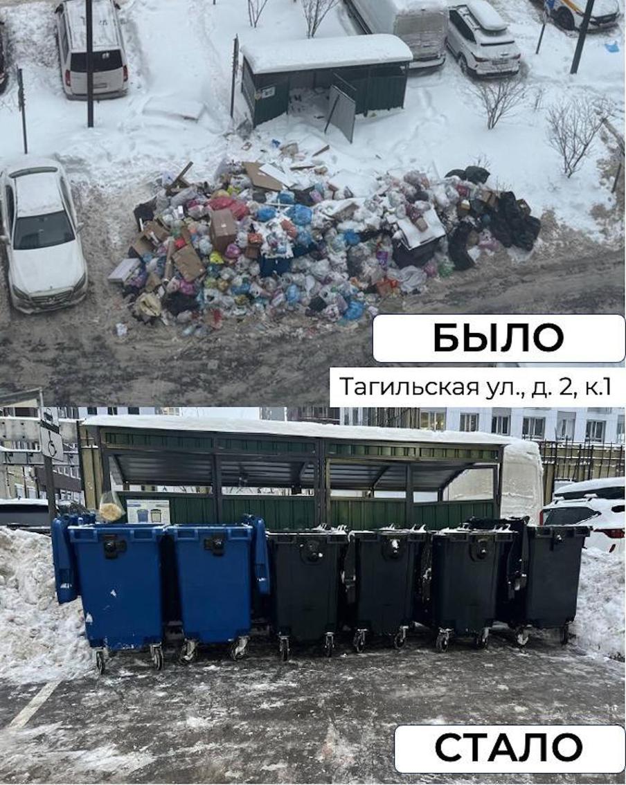 Результаты уборки контейнерных площадок.