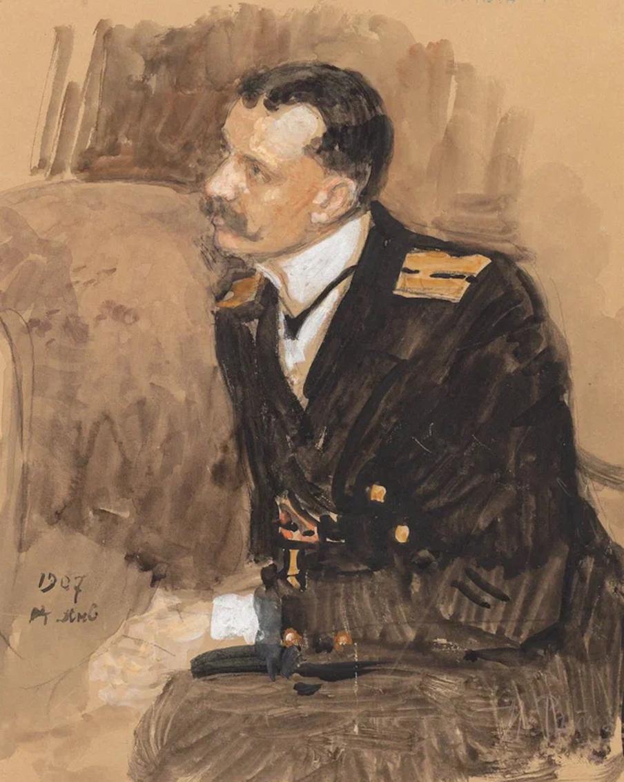 Илья Репин. Портрет Нордмана. 1907 г.