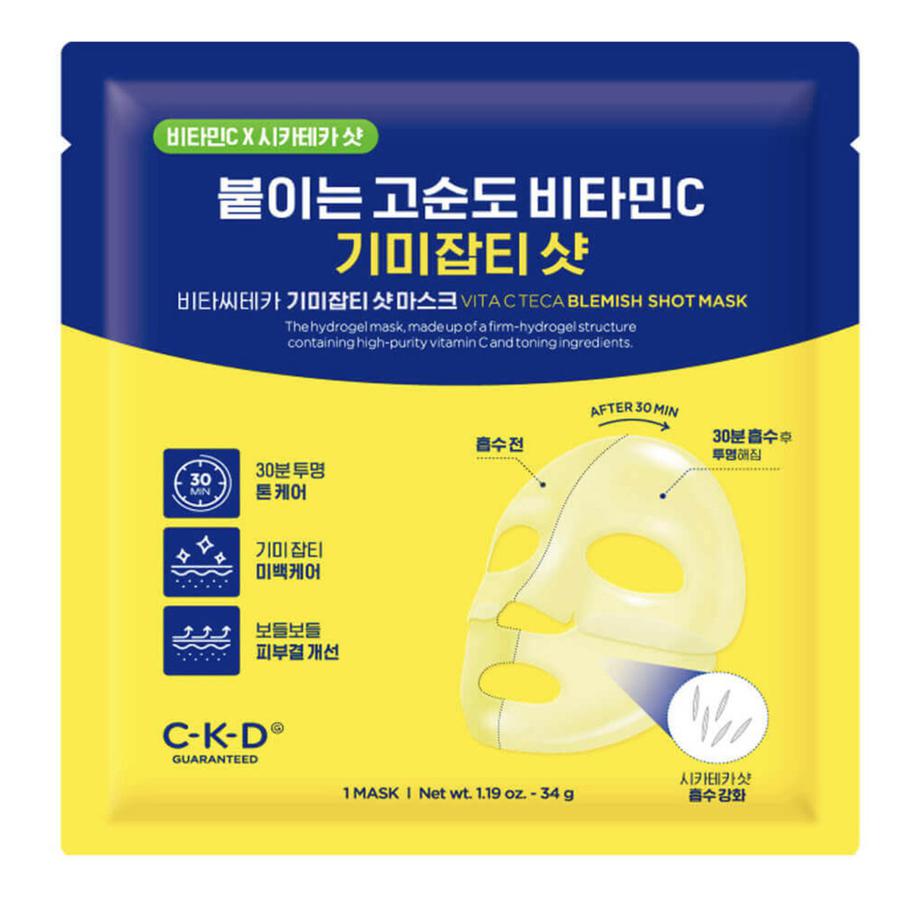 Осветляющая гидрогелевая маска с витамином С и микроиглами CKD Vita C Teca Blemish Shot Mask (570 ₽)