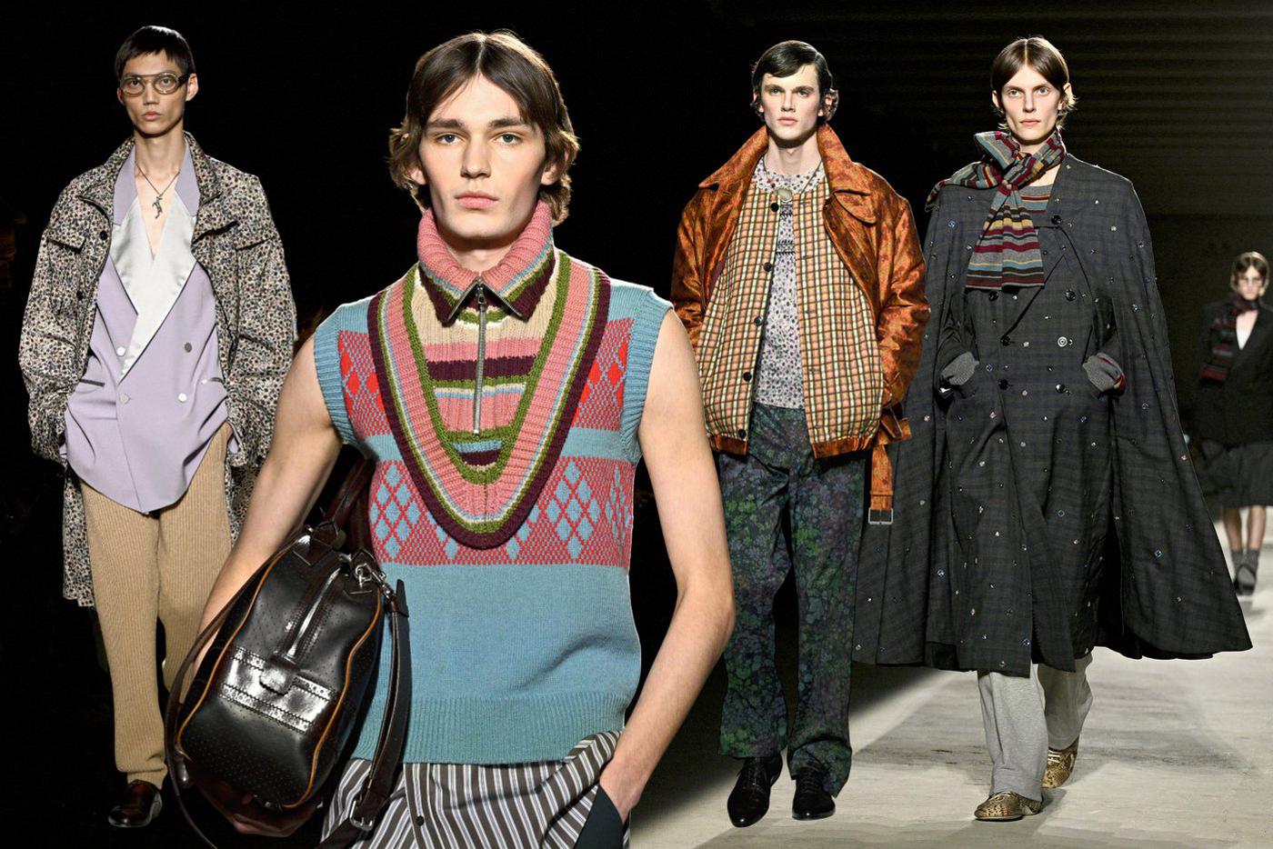 Модели на показе Dries Van Noten.