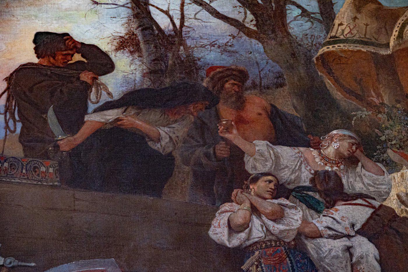 Детали картин после реставрации.