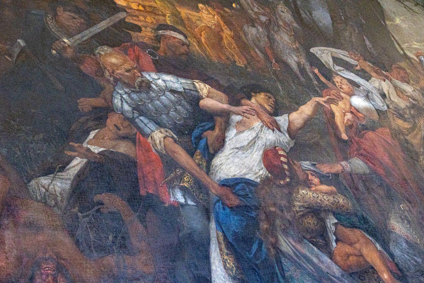 Детали картин после реставрации.