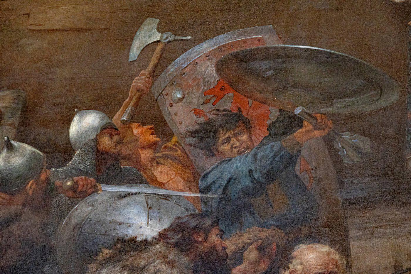 Детали картин после реставрации.