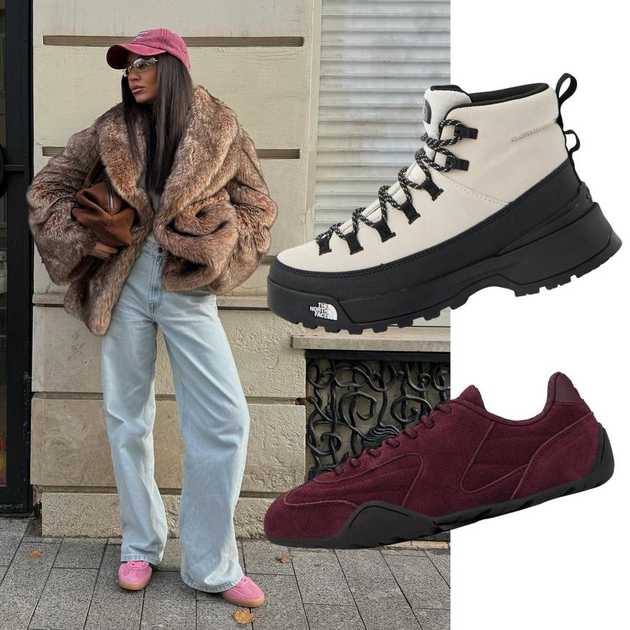 Аутдор-ботинки The North Face Glenclyffe (10 404 ₽) / кроссовки Street Beat (4699 ₽)