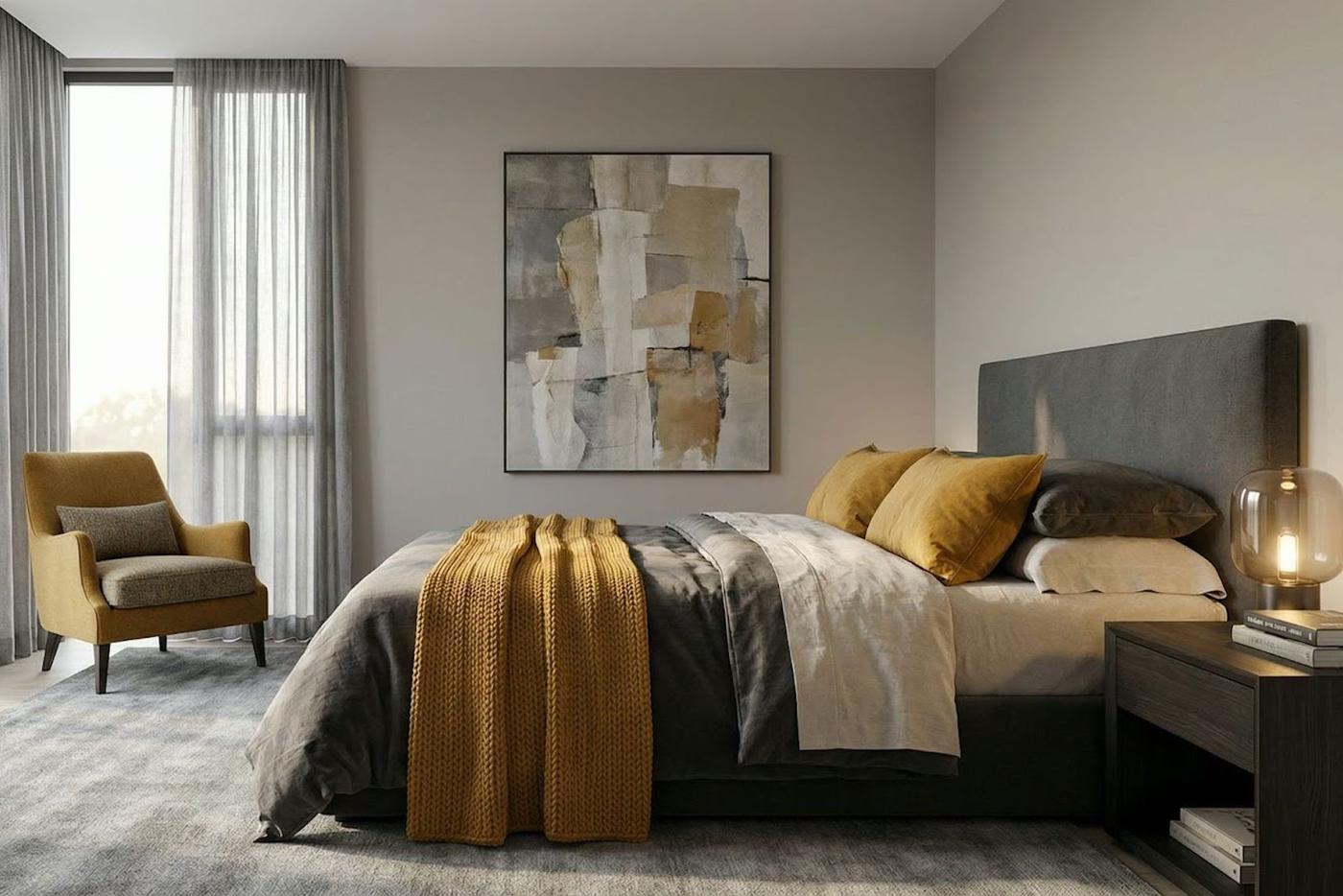 Серый + горчичный.