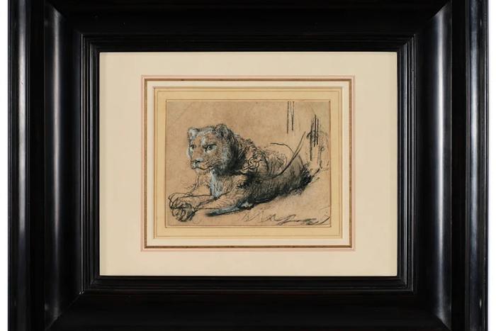 Редкий рисунок Рембрандта с изображением льва был продан на аукционе Sotheby's