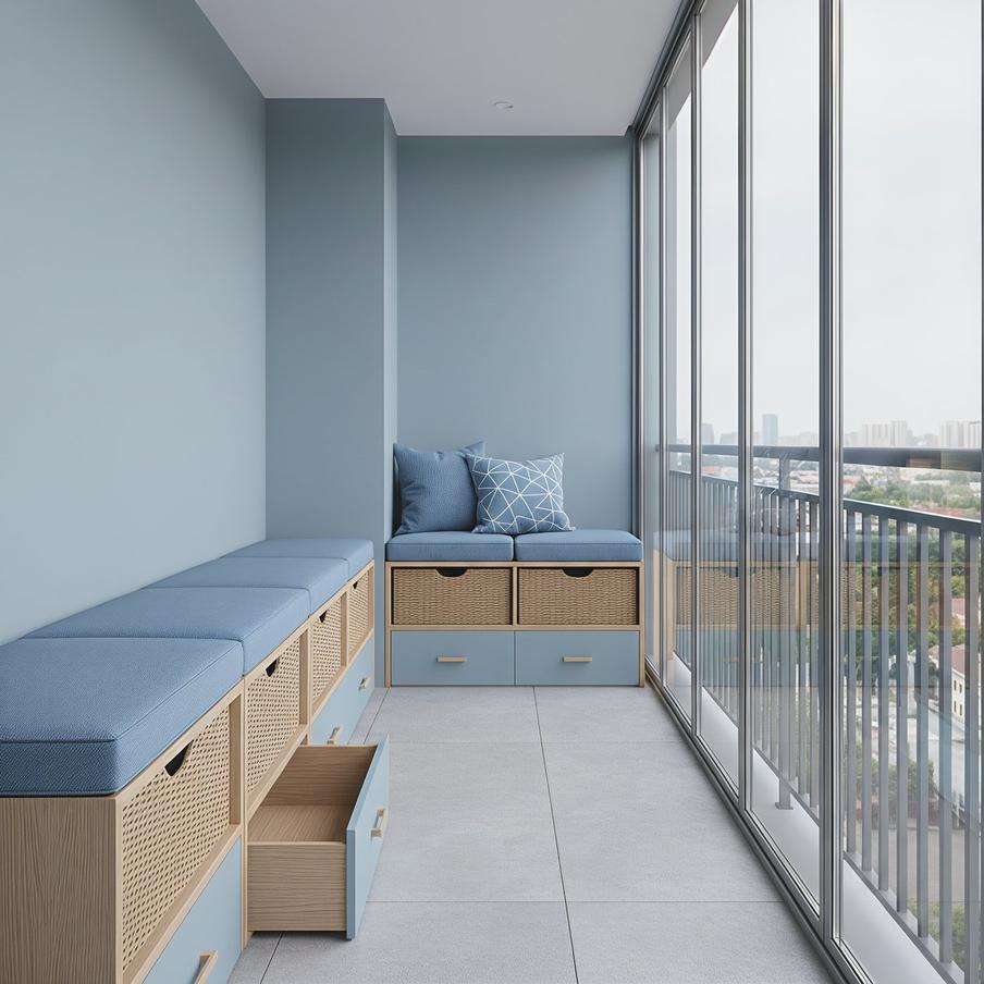 Тумбы можно использовать не только как место для хранения, но и как зону отдыха.