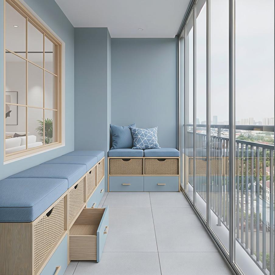 Тумбы можно использовать не только как место для хранения, но и как зону отдыха.