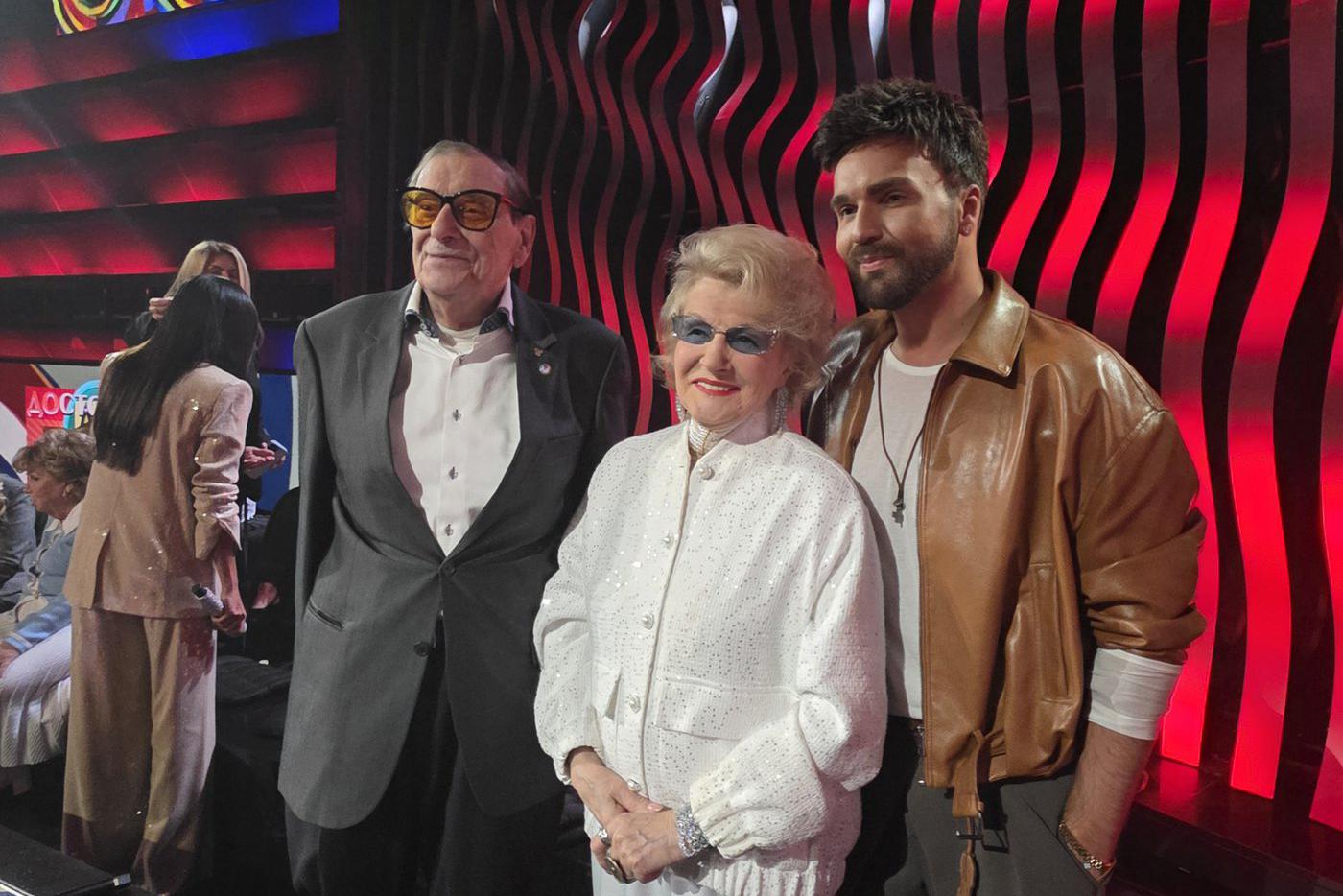 Анатолий Мукасей, Светлана Дружинина и Александр Панайотов на съёмках "Достояния республики".