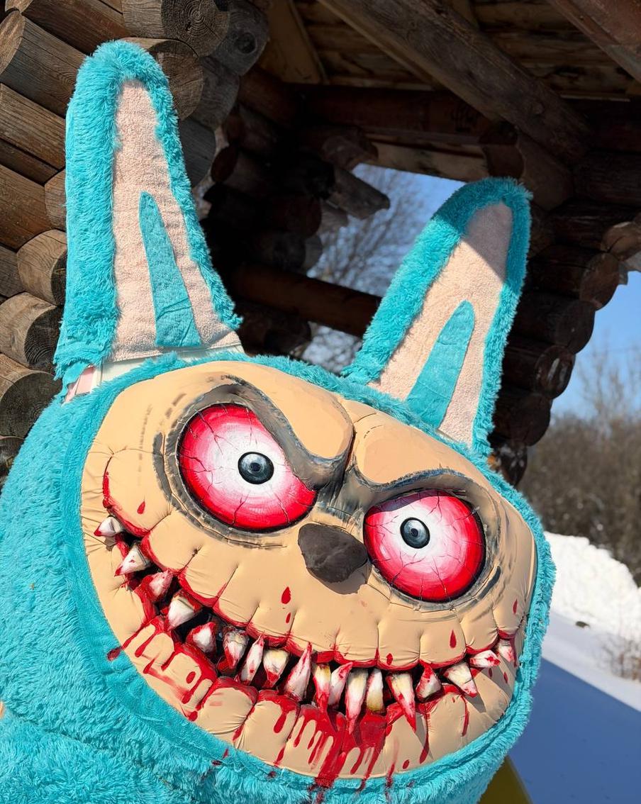 Так выглядит монстр, "приговорённый" к сожжению на Масленицу.