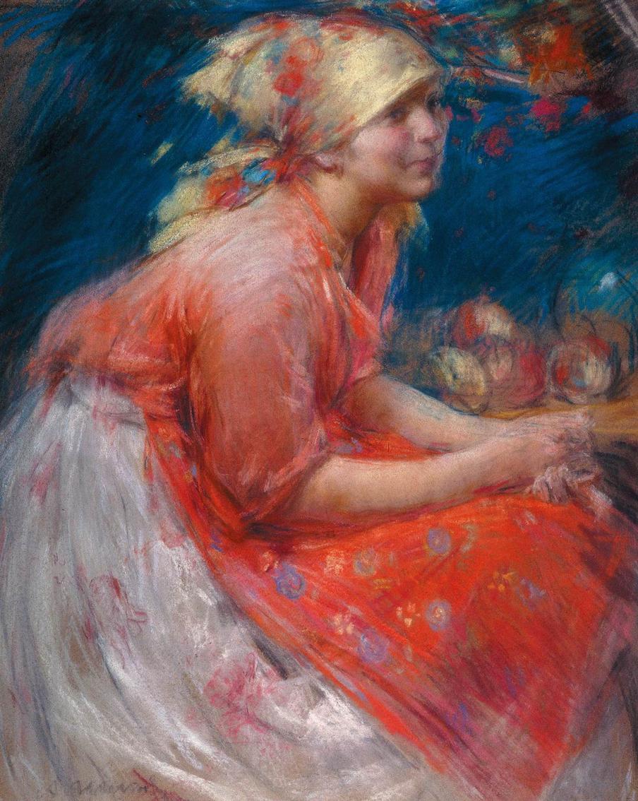 Абрам Архипов. Крестьянская девушка. 1917 г.