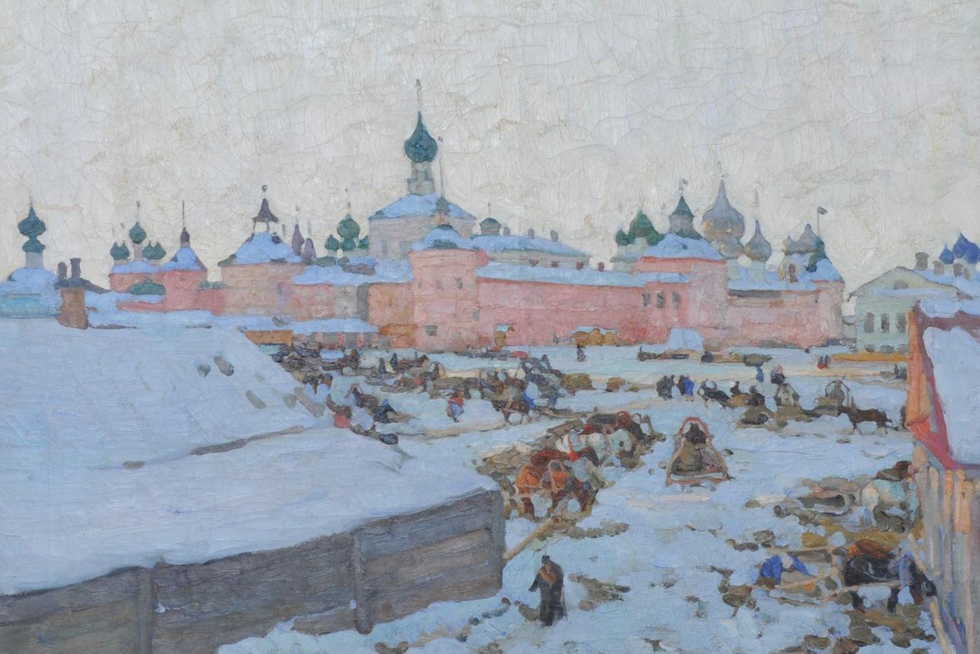 Константин Юон. Весенний вечер. Ростов Великий. 1906 г.