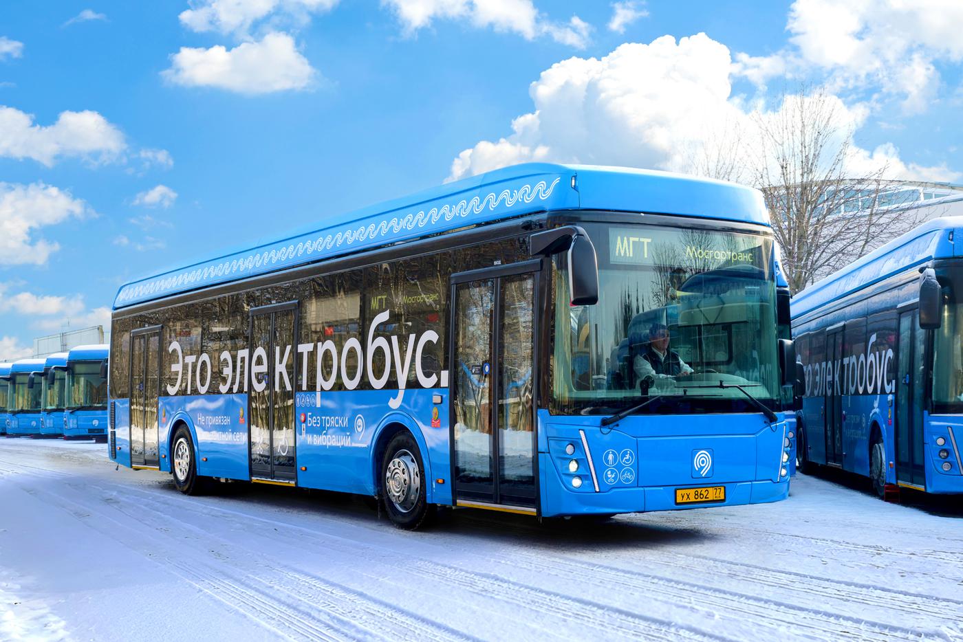 Электробусы ЛиАЗ новой поставки можно встретить уже на 5 маршрутах Москвы