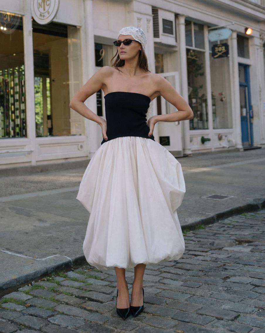 Юбка силуэта "баллон".