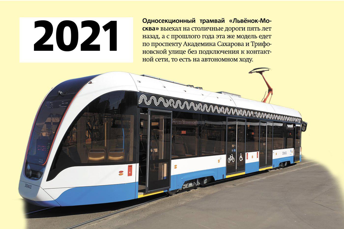 Самый современный трамвай Москвы.