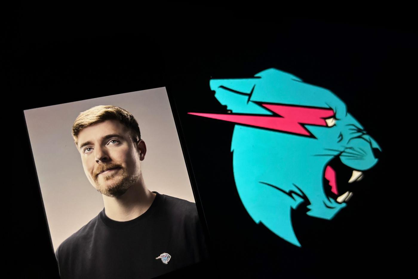 Mr. Beast и его логотип.
