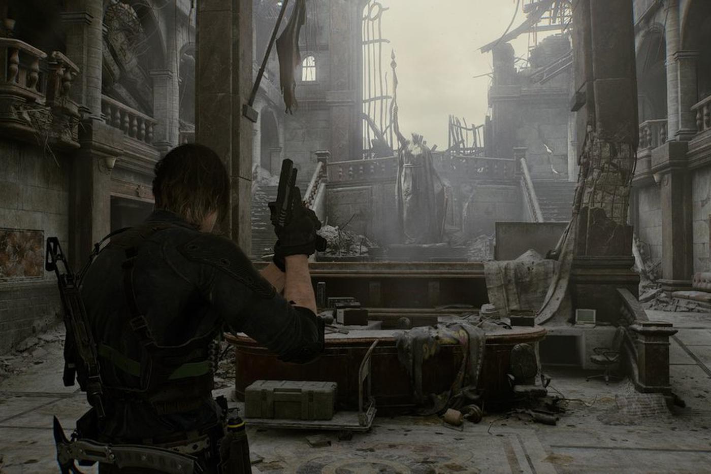 Одно из зданий в разрушенном Раккун-Сити