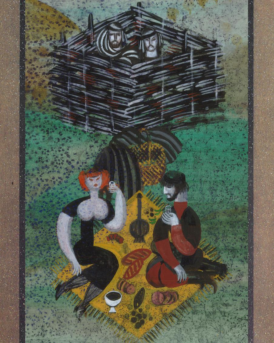 Мессерер Б. Иллюстрация. Чабуа Амирэджиби. Дата Туташхия. Работа с выставки "БОРИС МЕССЕРЕР. КНИЖНАЯ ГРАФИКА".