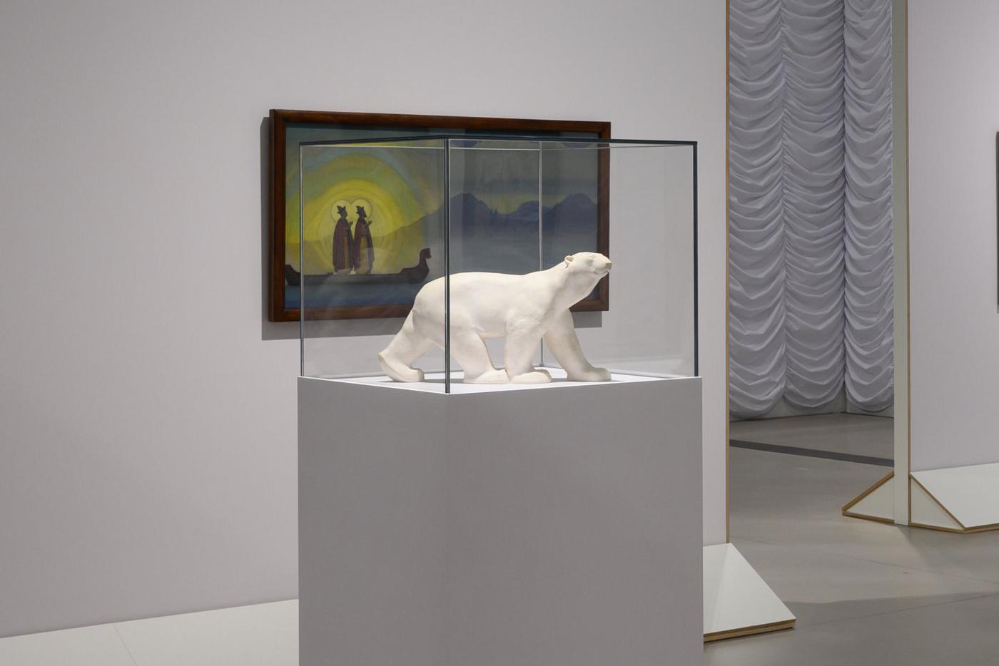 Борис Воробьёв. Идущий белый медведь. 1958 г.