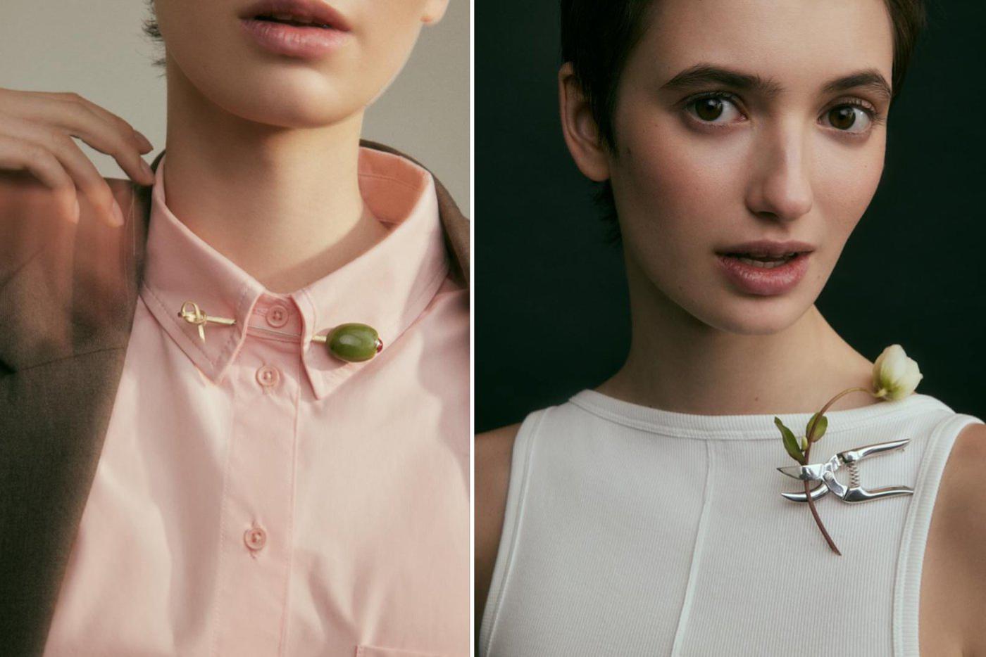 Выбирайте броши необычного дизайна и цепляйте куда вздумается.